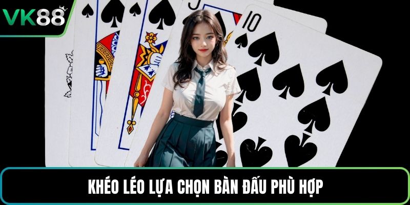 Khéo léo lựa chọn bàn đấu phù hợp